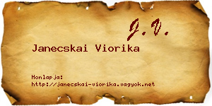 Janecskai Viorika névjegykártya